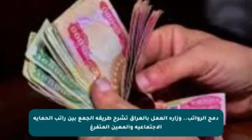 دمج الرواتب.. وزارة العمل بالعراق تشرح طريقة الجمع بين راتب الحماية الاجتماعية والمعين المتفرغ